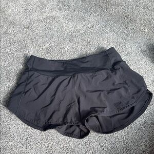 Lululemon Athletica Black Athletic Shorts Lightweight Elastic Waist